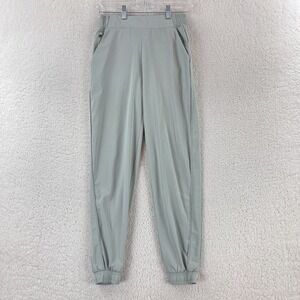 Athleta Gray Textured‎ Brooklyn Jogger Pants Womens Pull On Mid-Rise Size 2